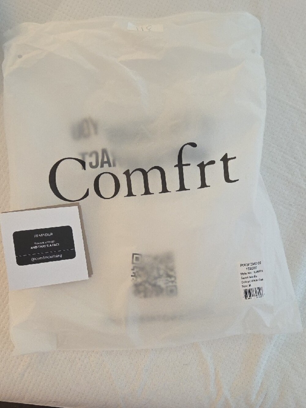Comfrt Oversized Woman's White Oak Hoodie - Picture 2 of 6